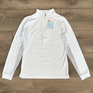 EIS Cool Sun Shirt Long Sleeve 1/4 Zip White Equestrian Shirt Size XS.‎